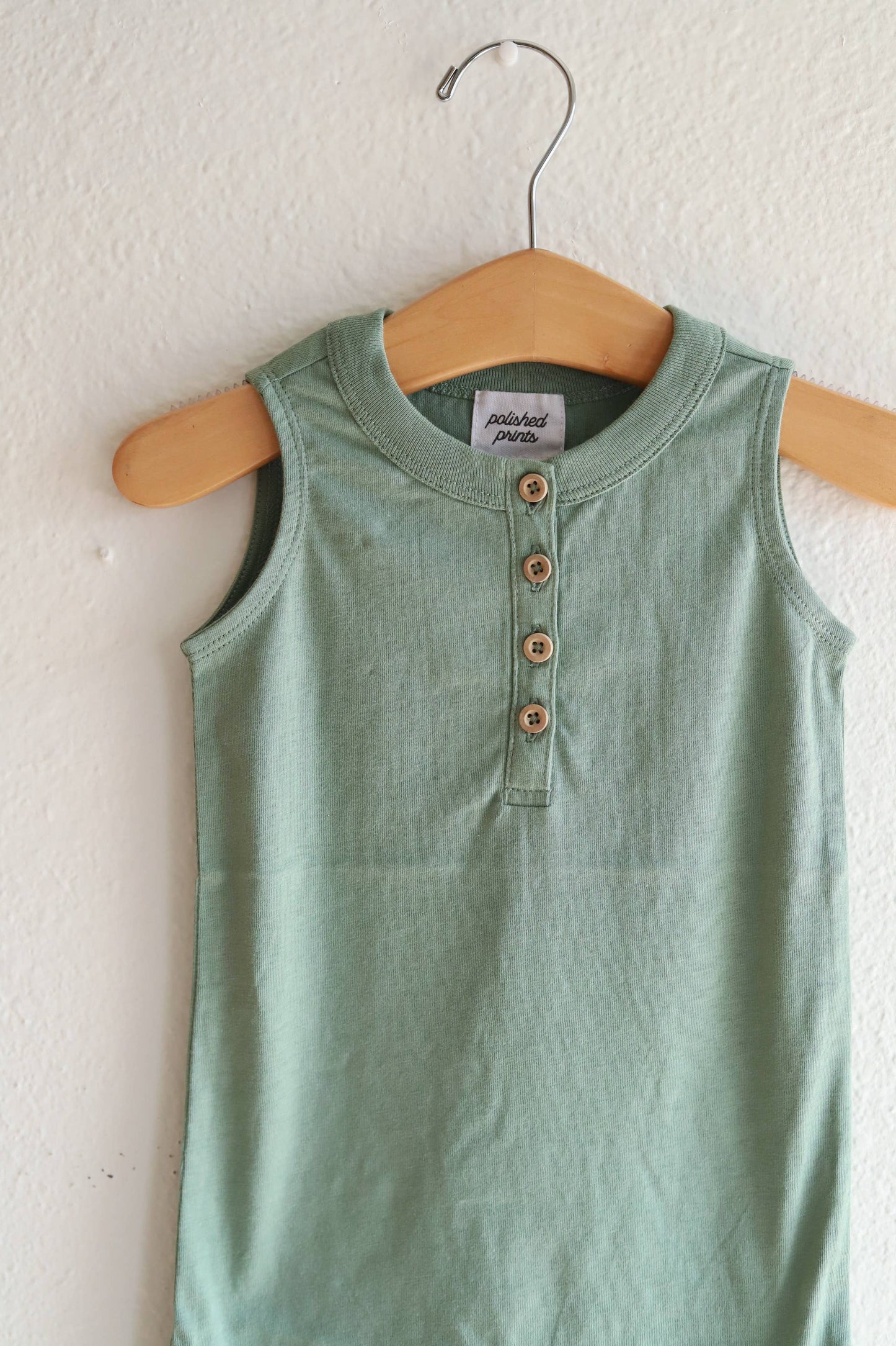 Polished Prints - Green Baby Romper