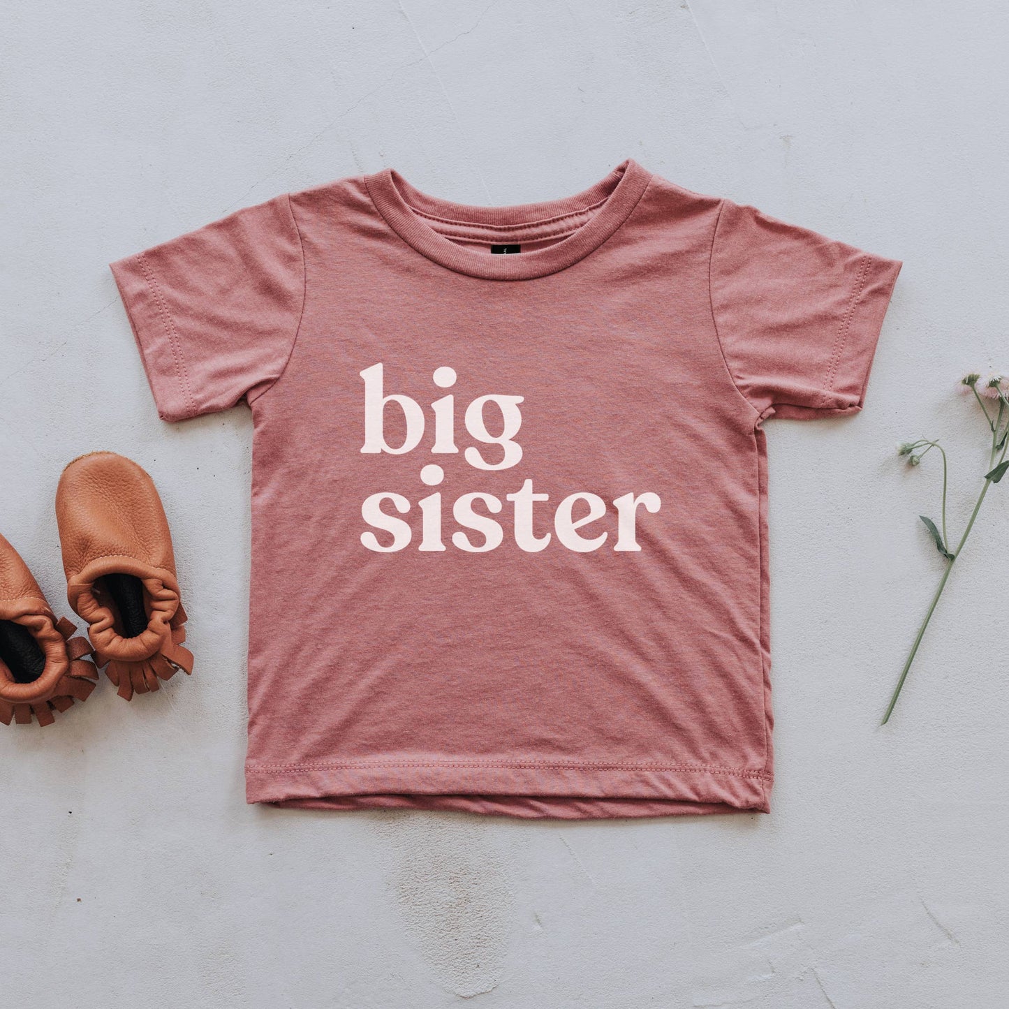 Gladfolk - Mauve Big Sister Kids Tee