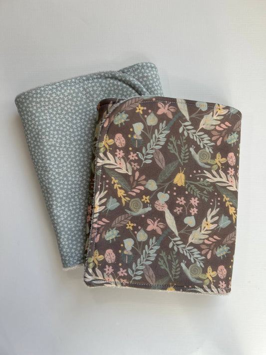 Port & Starbird - Ferns and Friends Burp Cloth, set of 2