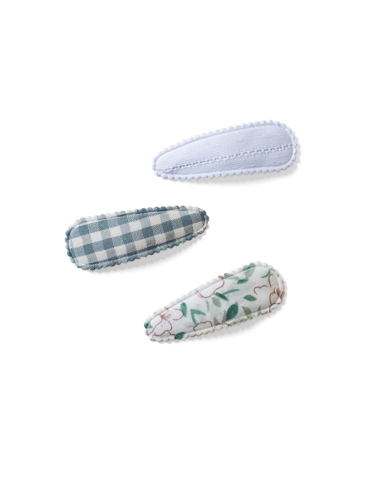 Colored Organics - KENDI Baby Hair Clips 3 Pack - Navy Gingham