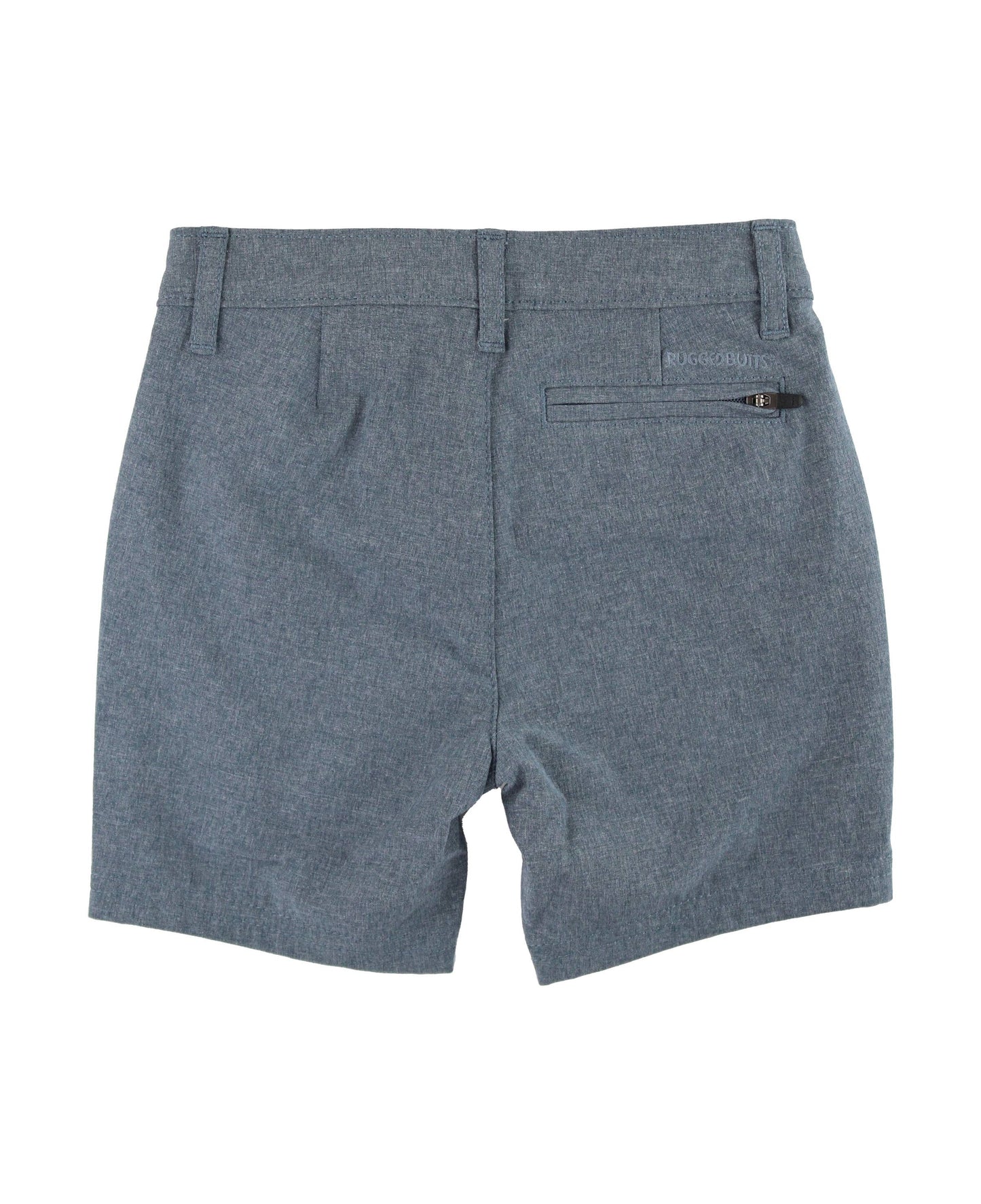 RuffleButts + RuggedButts - Boys Heather Navy Hybrid Shorts