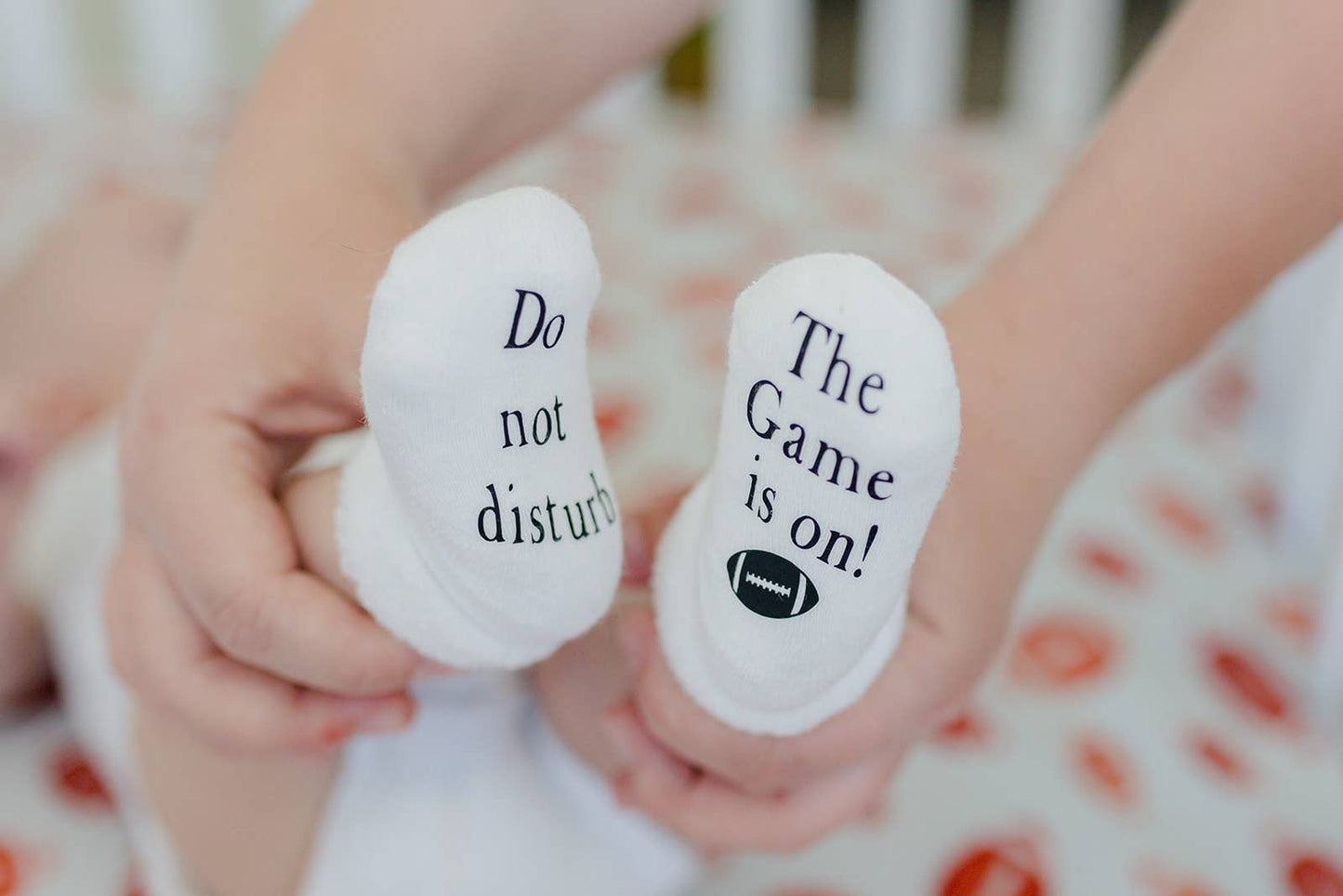 Dorothy’s Reason - Do Not Disturb The Game is on Football Baby Socks