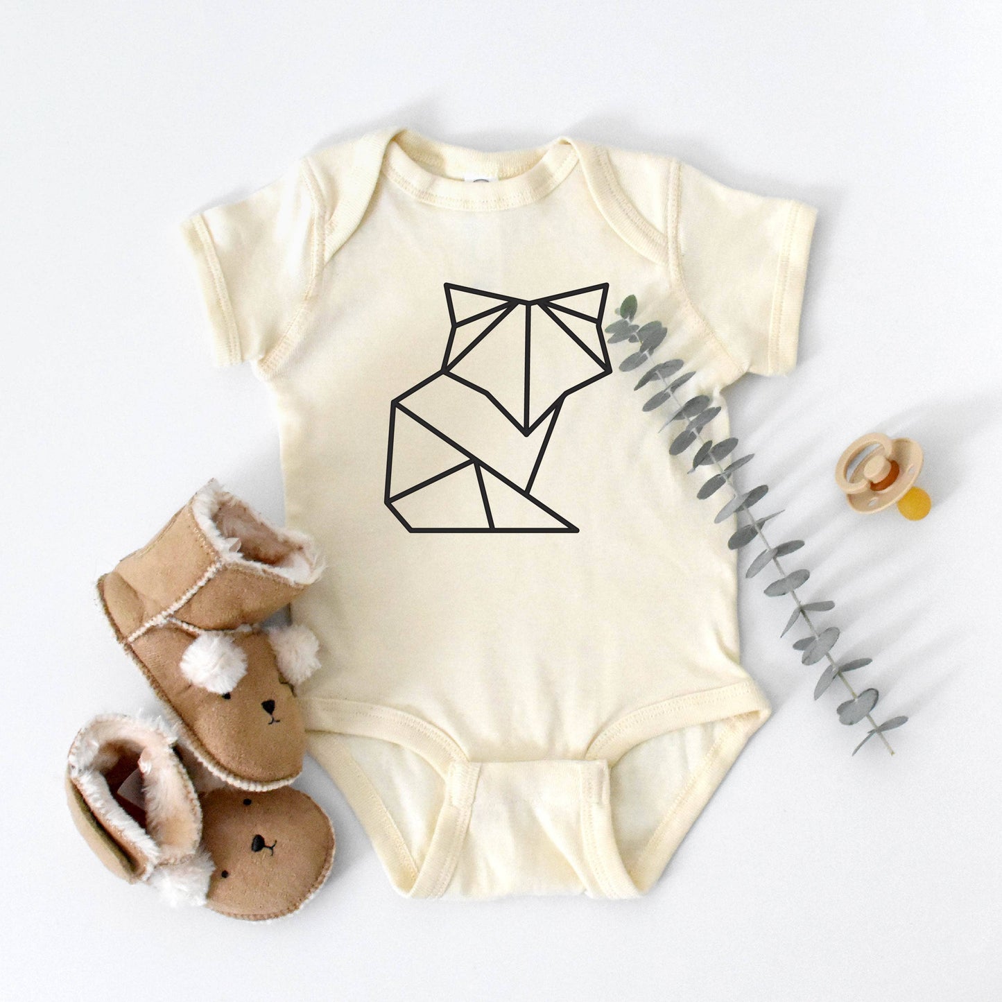 Tate & Adele - Geometric Bird Fox Bee Bear Bunny Heart Graphic  Bodysuit