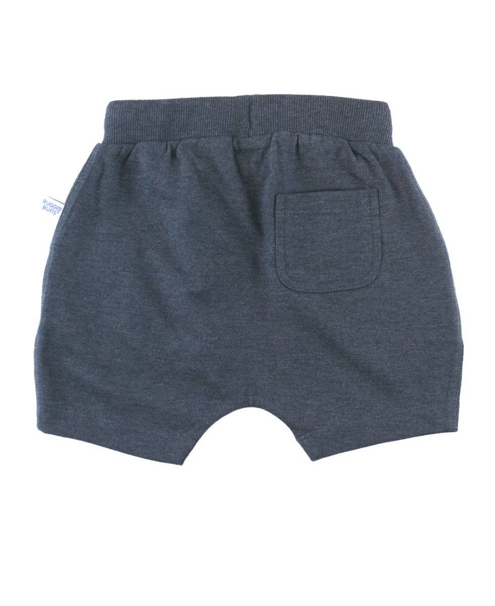 RuffleButts + RuggedButts - Boys Heather Navy Jogger Shorts