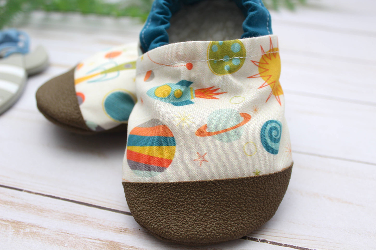 Scooter Booties - Retro Space Baby Shoes