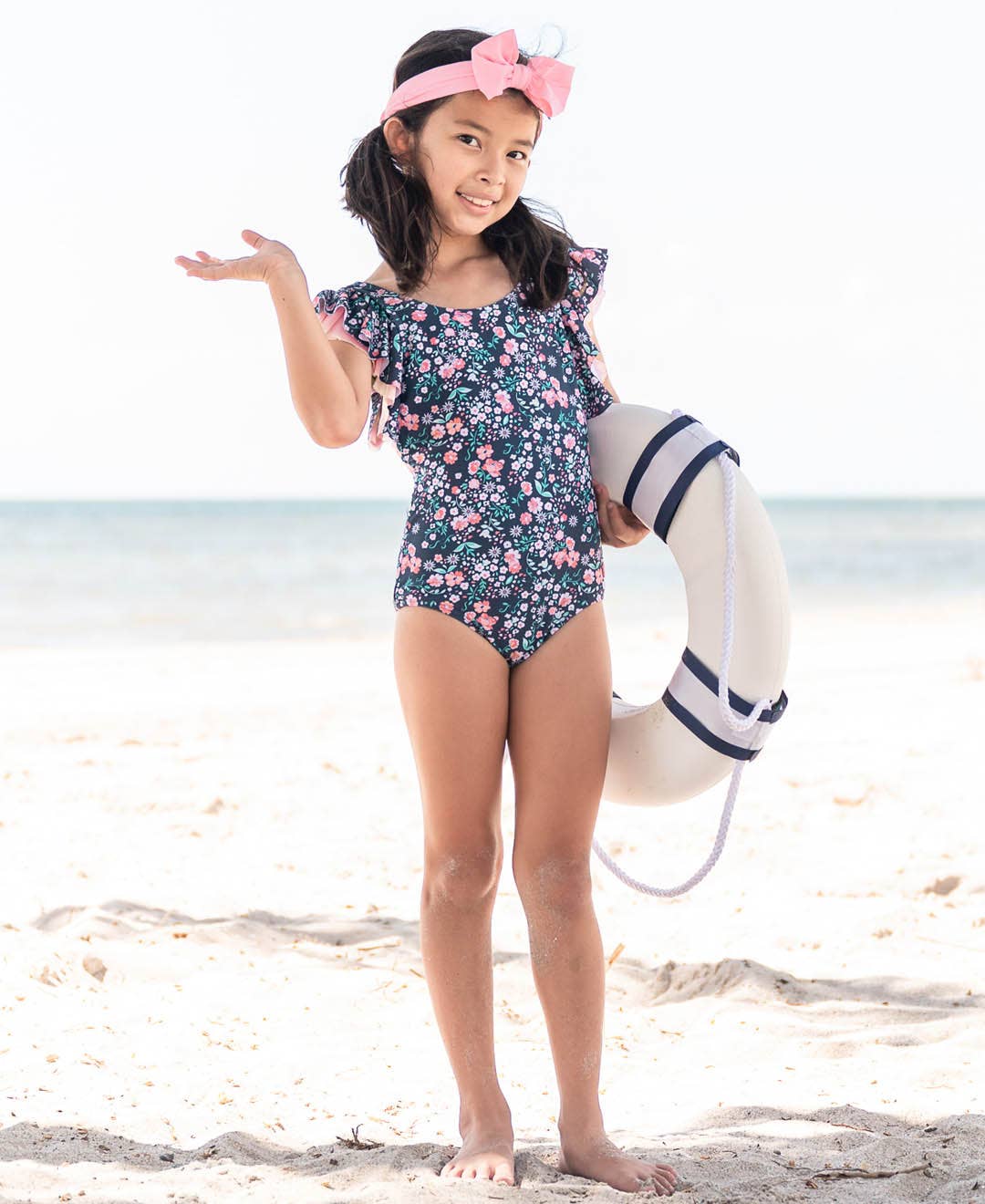 RuffleButts + RuggedButts - Girls Moonlit Meadow Butterfly Sleeve One Piece