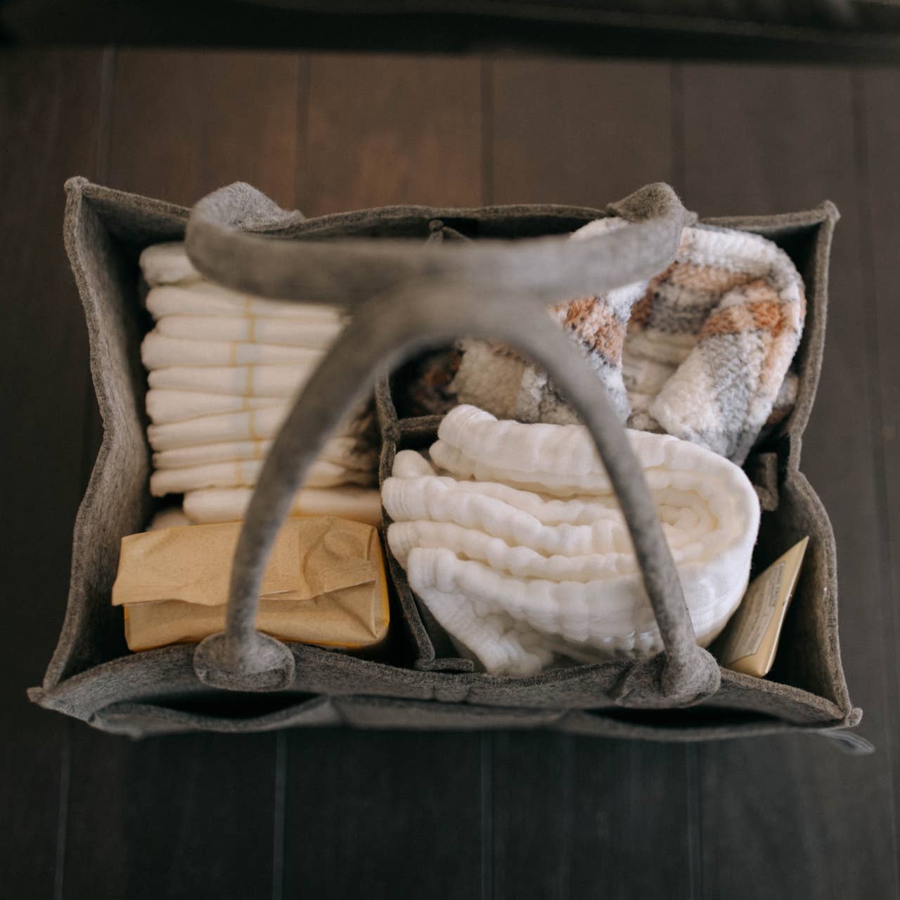 Parker Baby Co. - Diaper Caddy in Peppercorn