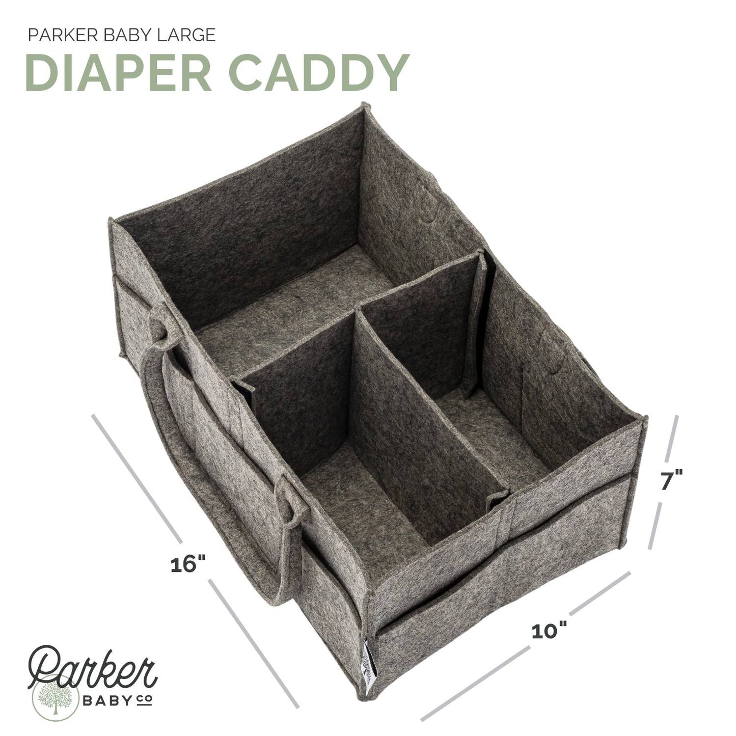 Parker Baby Co. - Diaper Caddy in Peppercorn