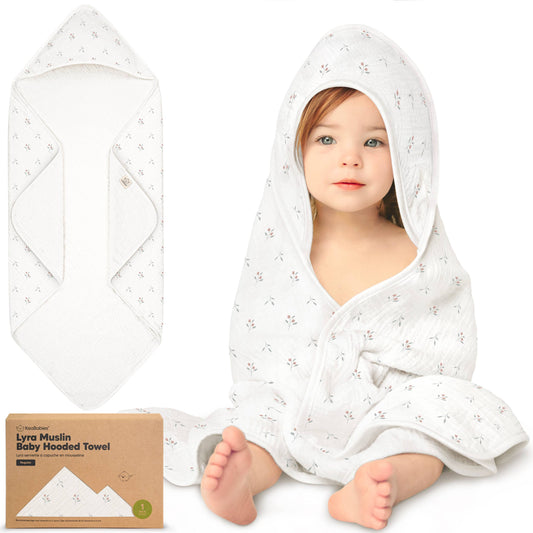 KeaBabies - KeaBabies Lyra Muslin Hooded Towel