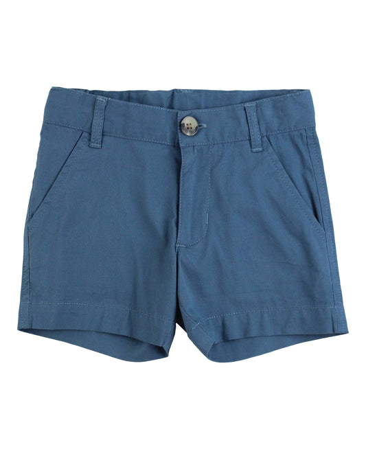 RuffleButts + RuggedButts - Boys Indigo Stretch Chino Shorts