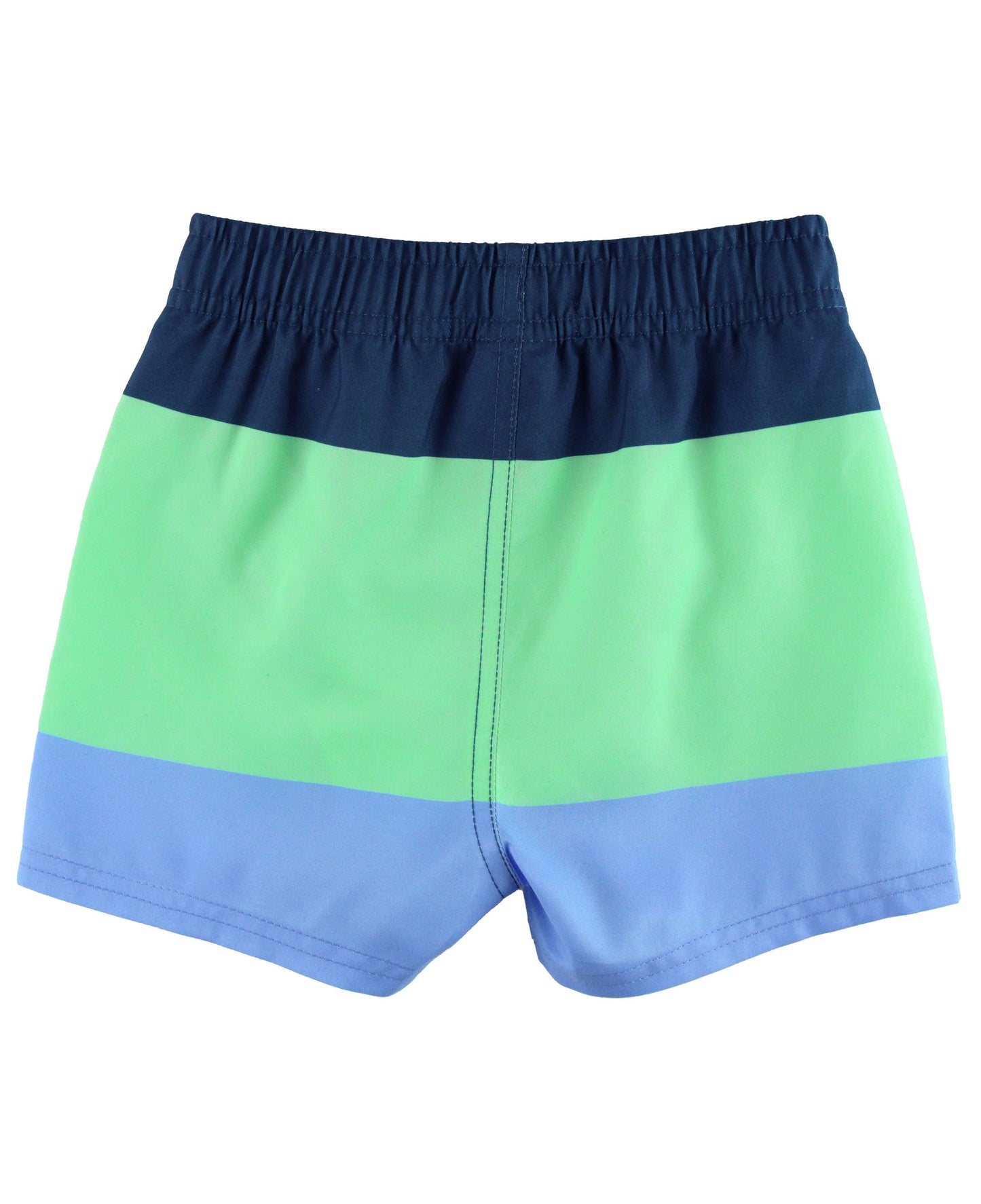 RuffleButts + RuggedButts - Boys Mint & Blue Color Block Swim Trunks