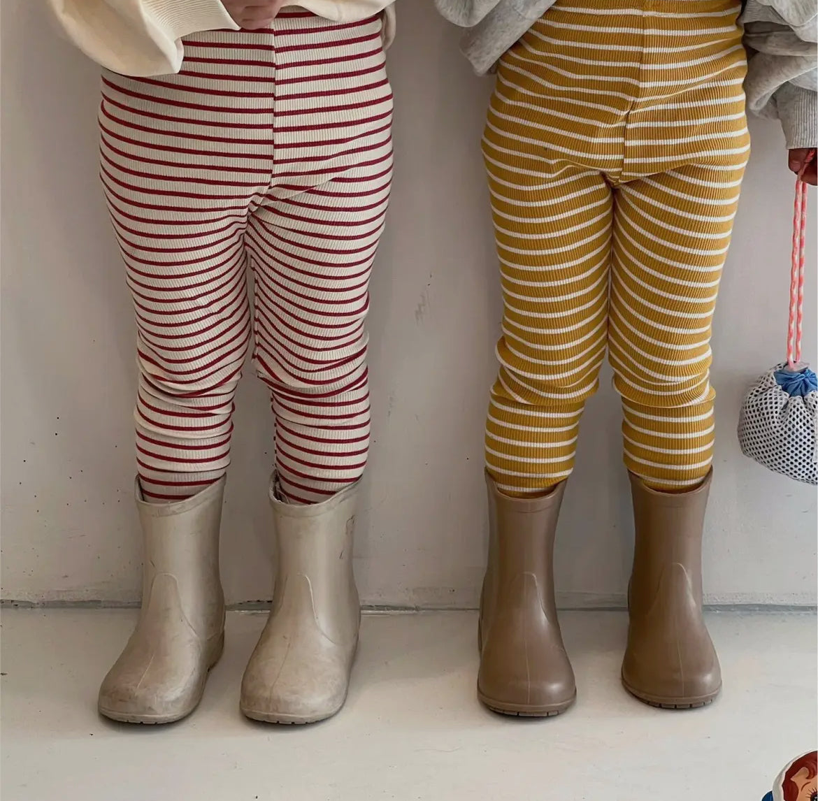Annie & Charles: Legging- Yellow Stripes