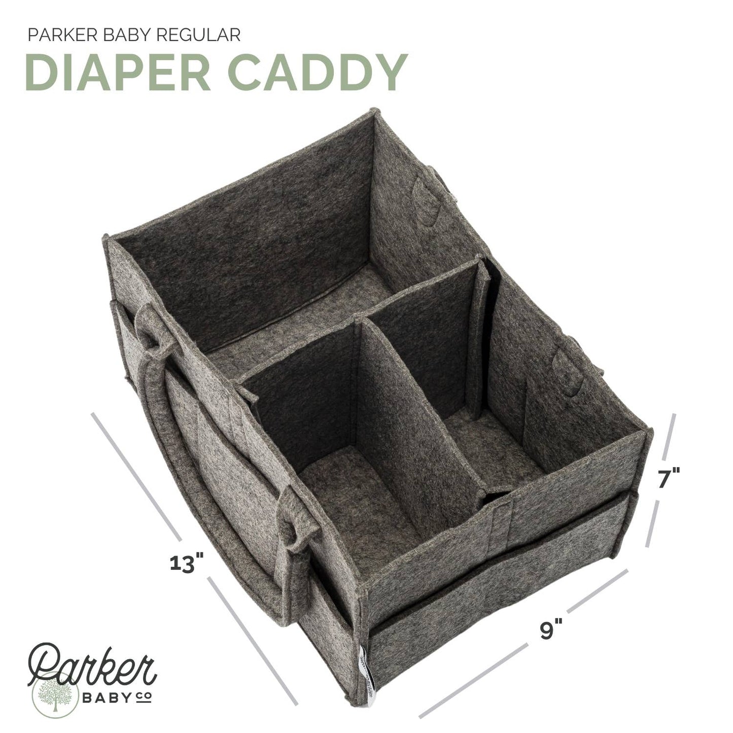 Parker Baby Co. - Diaper Caddy in Peppercorn