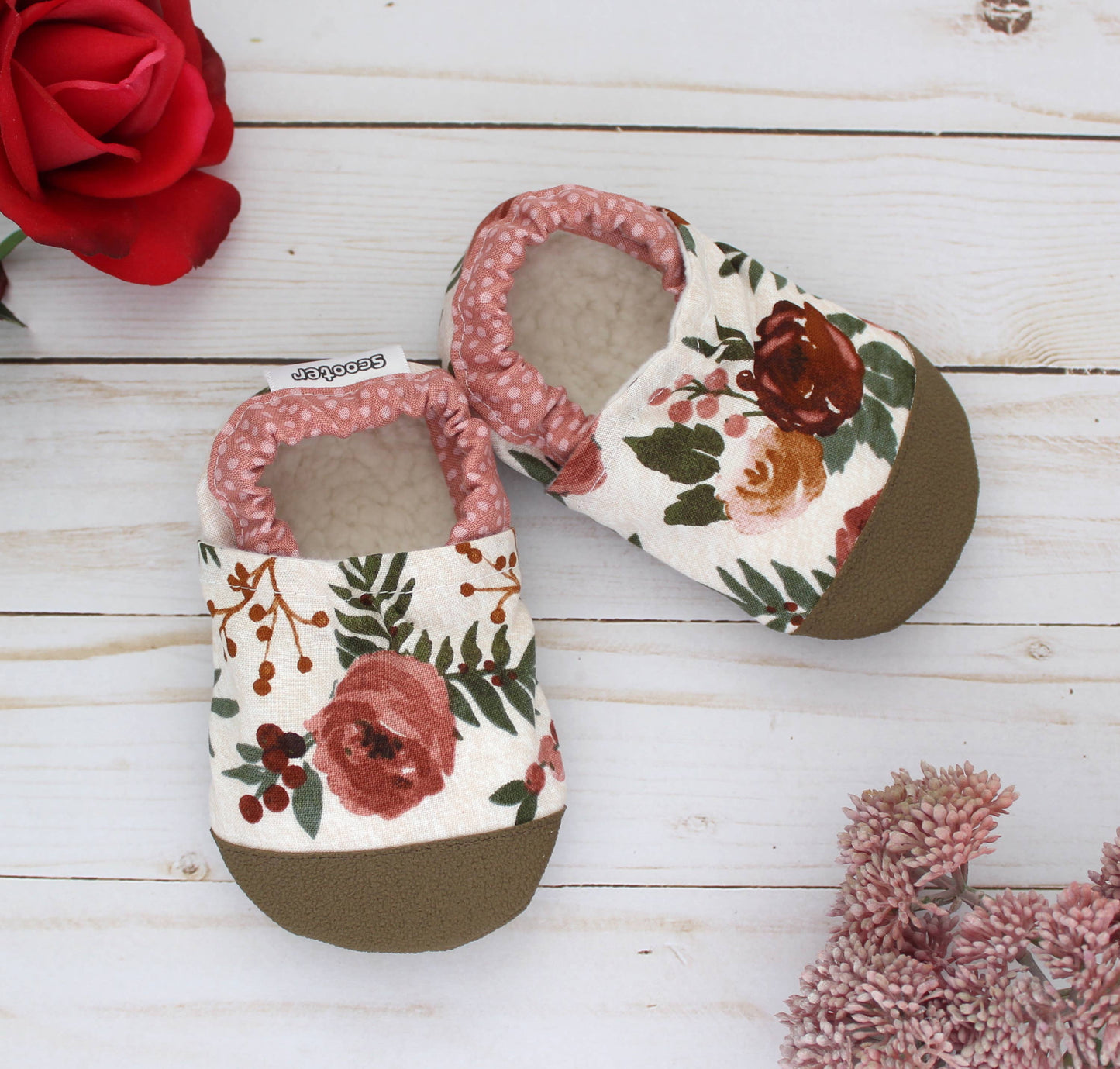 Scooter Booties - Winter Rose Baby Shoes