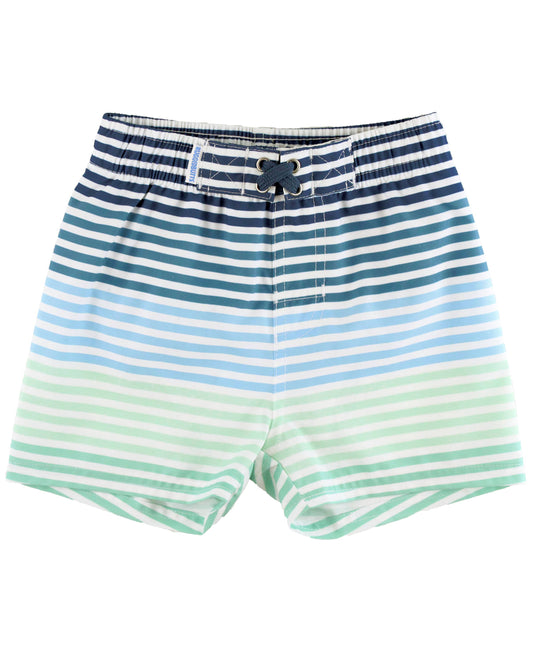 RuffleButts + RuggedButts - Boys Coastal Stripes Swim Trunks