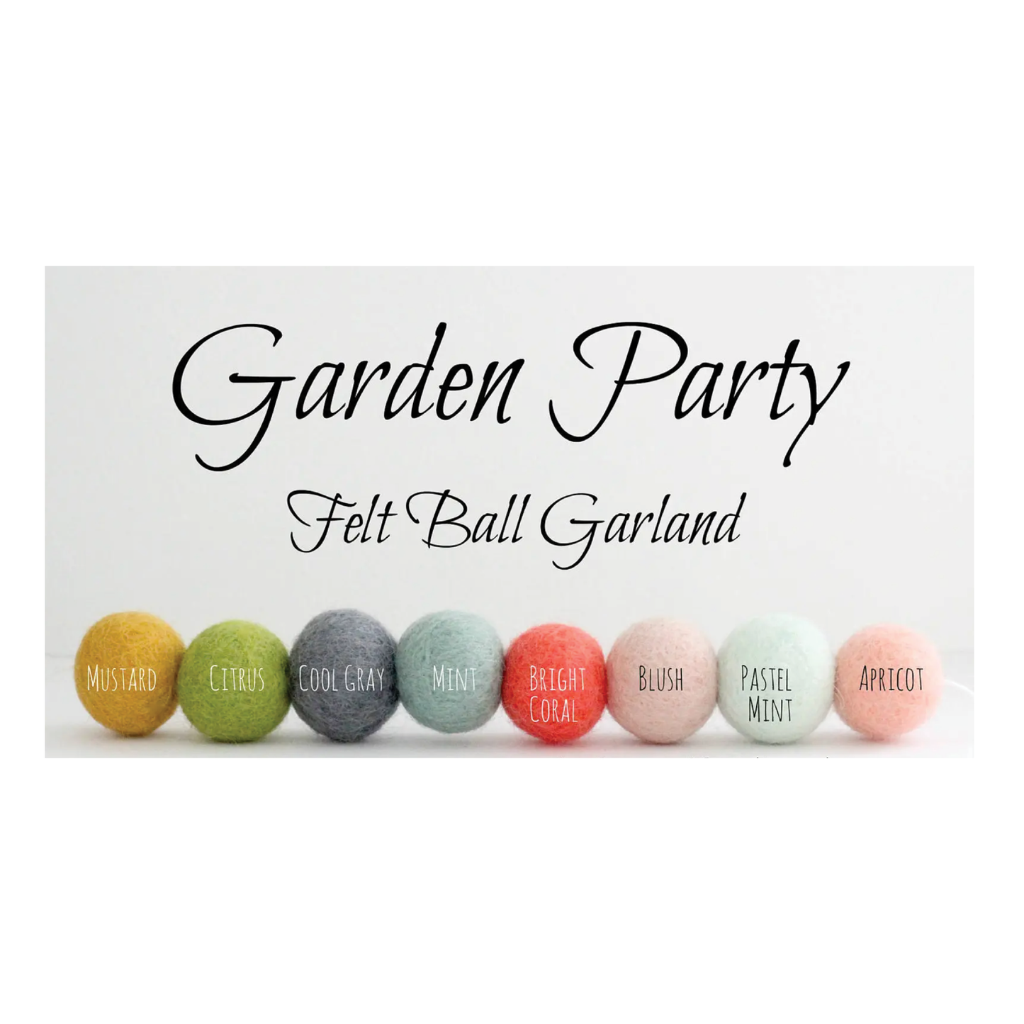 Sheep Farm Felt - Garden Party Felt Ball Garland