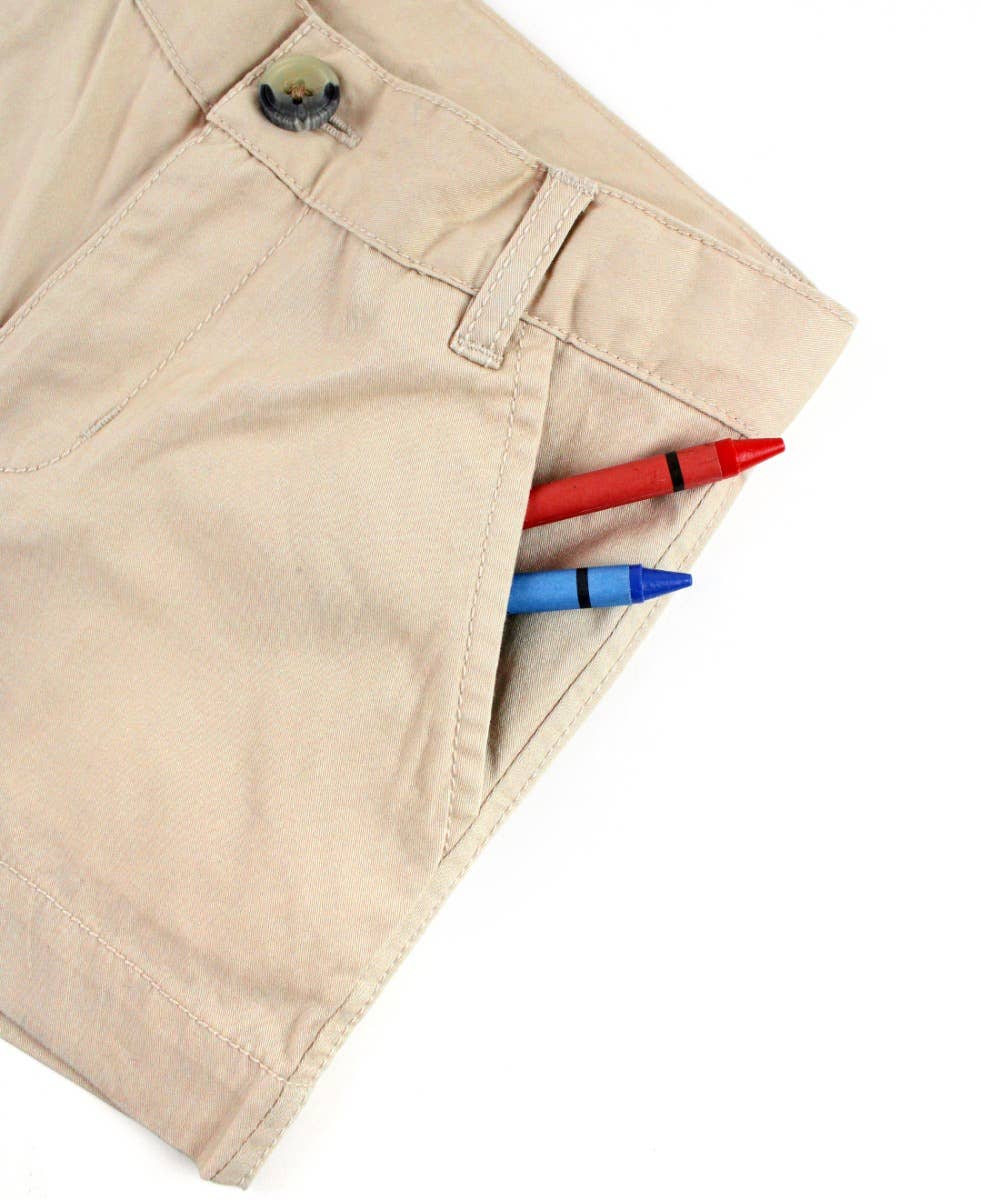 RuffleButts + RuggedButts - Boys Khaki Stretch Chino Shorts