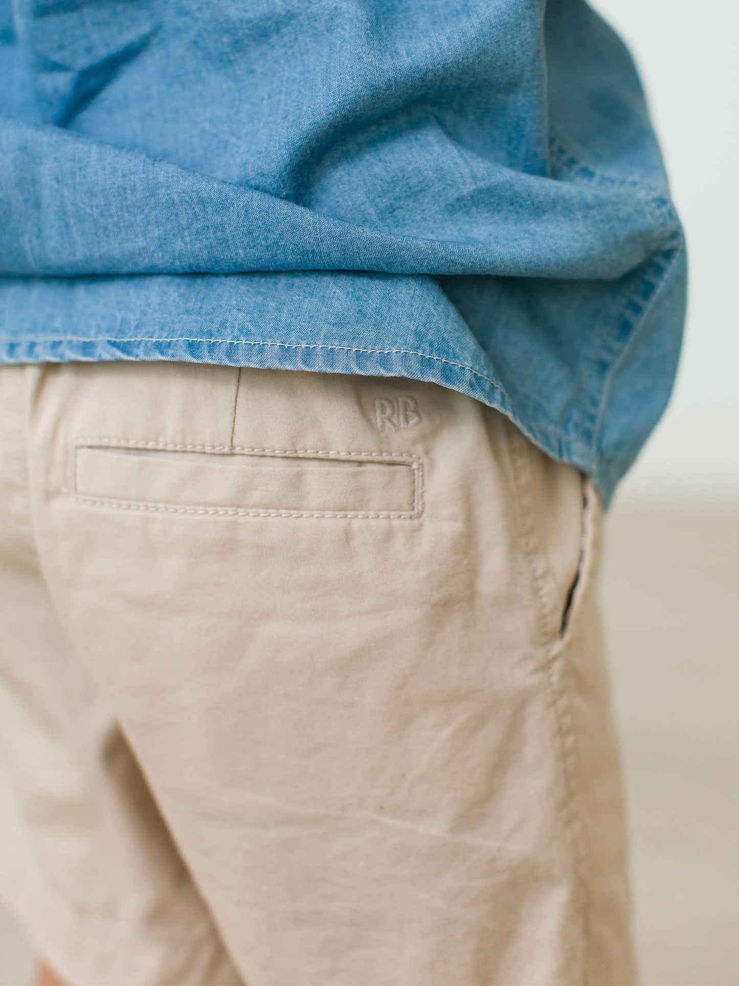 RuffleButts + RuggedButts - Boys Khaki Stretch Chino Shorts