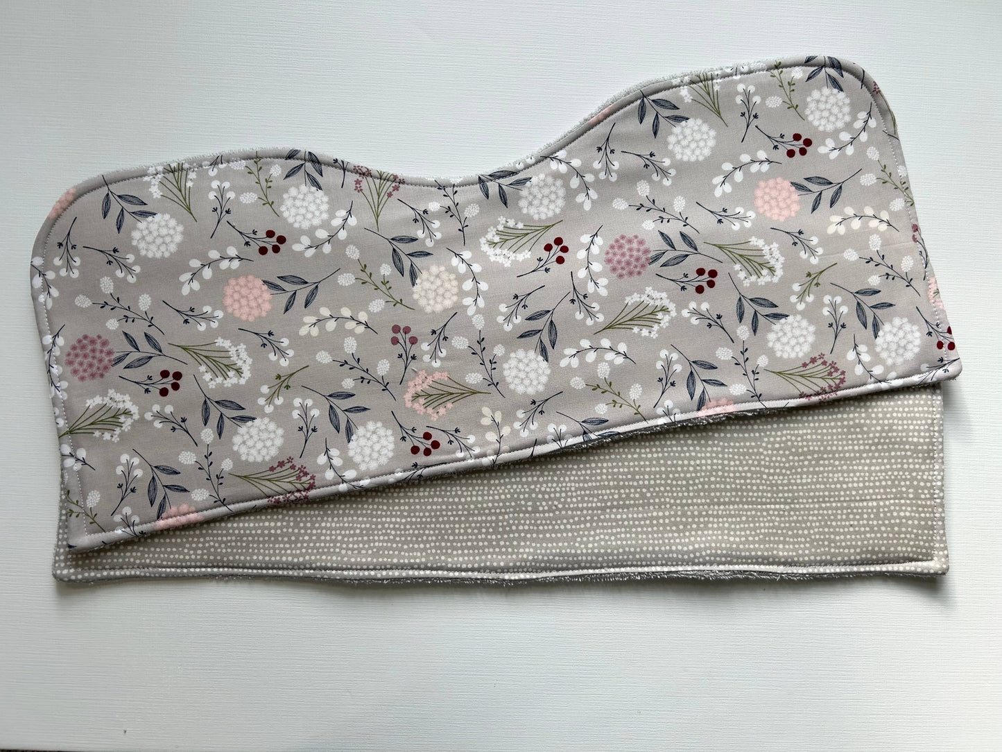 Port & Starbird - Wildflower on Grey Burp Cloth, set of 2