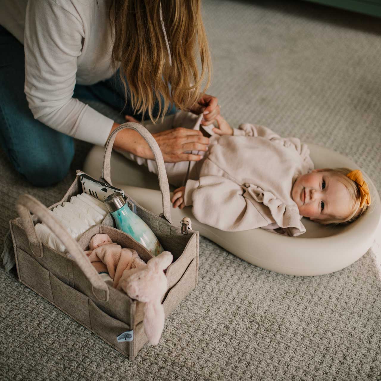 Parker Baby Co. - Diaper Caddy in Oatmeal