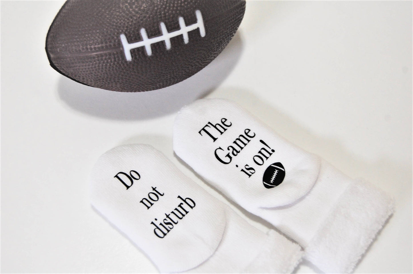 Dorothy’s Reason - Do Not Disturb The Game is on Football Baby Socks