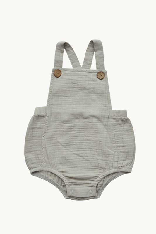 Eli & Nev - Baby Sage Green Muslin Summer Overalls 100% Cotton