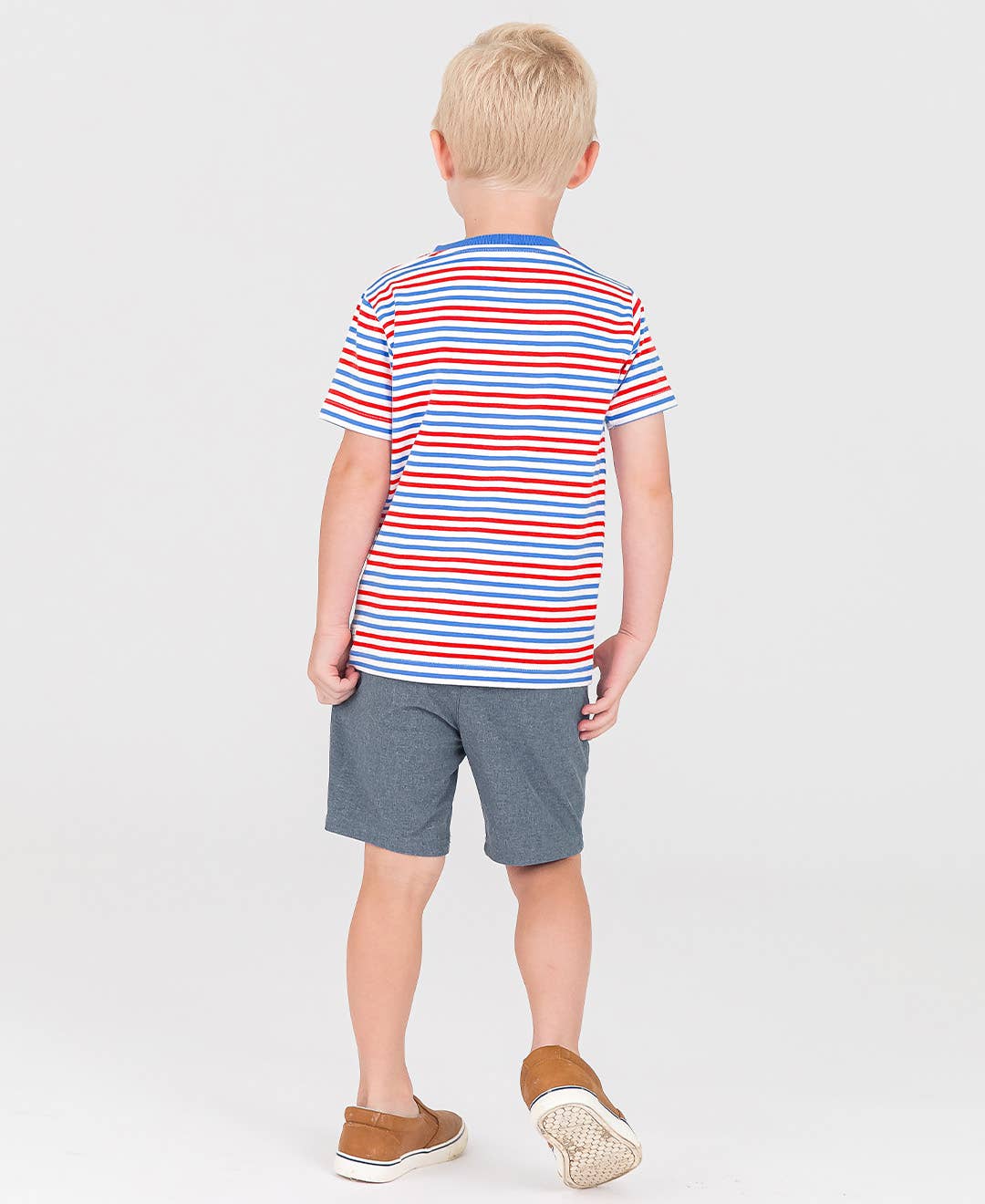 RuffleButts + RuggedButts - Boys Heather Navy Hybrid Shorts