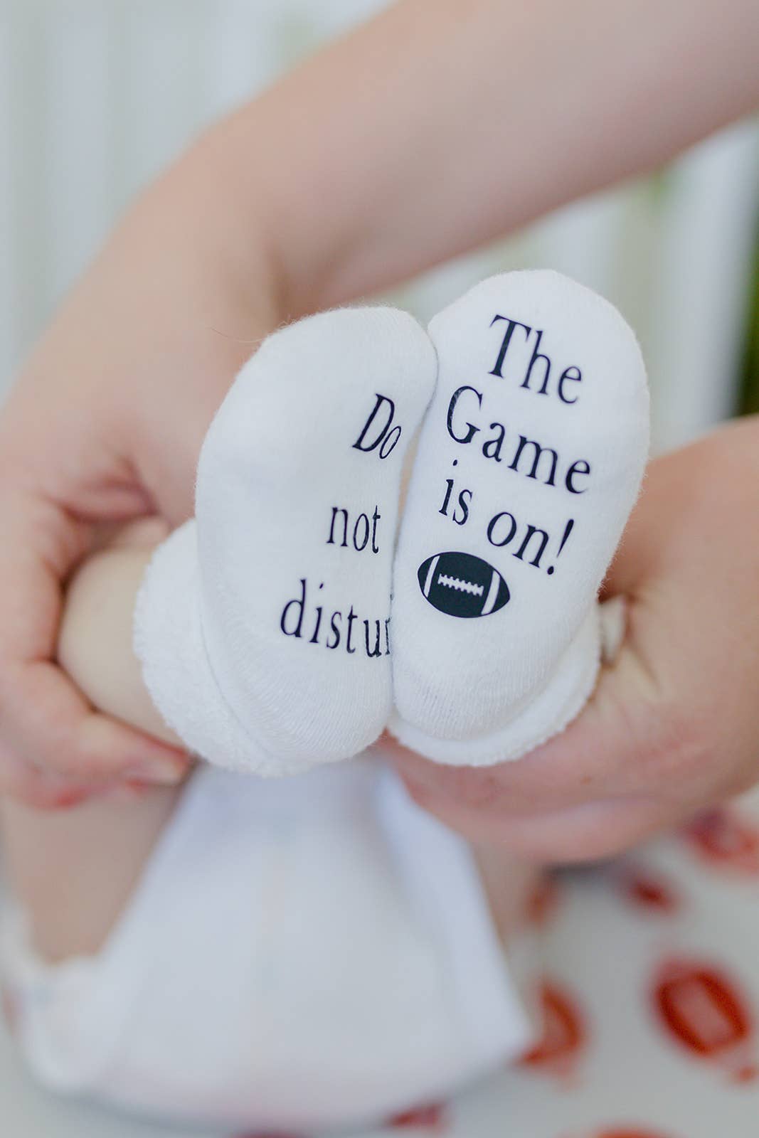 Dorothy’s Reason - Do Not Disturb The Game is on Football Baby Socks