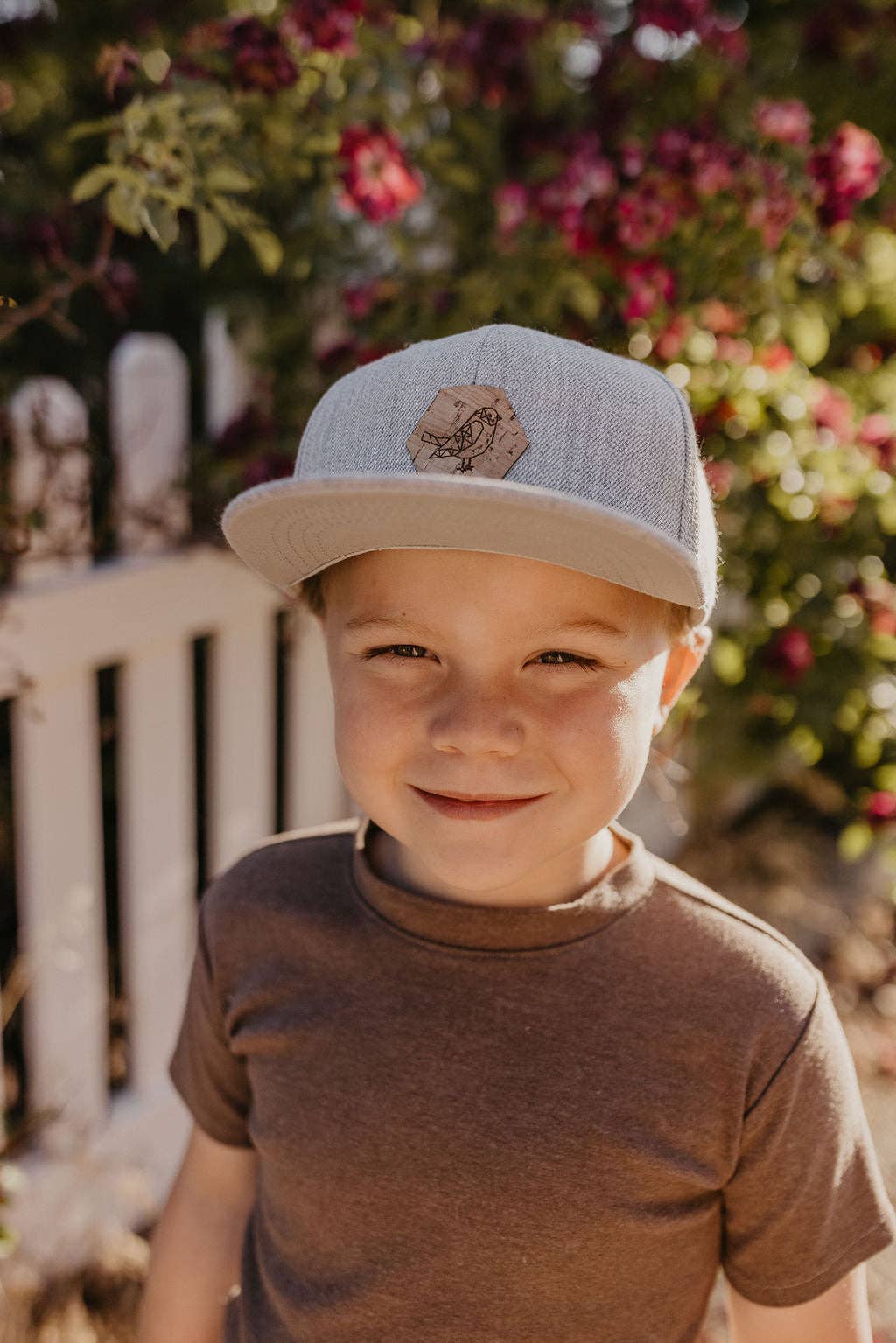 Tate & Adele - Flat Brim Snap Back Hat with Cork Patch