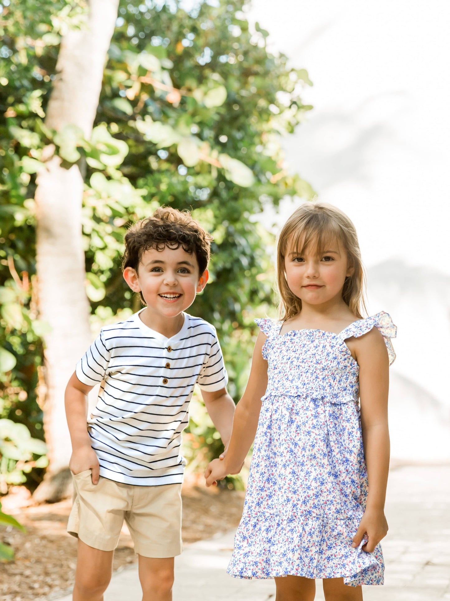 RuffleButts + RuggedButts - Boys White & Navy Stripe Short Sleeve Henley