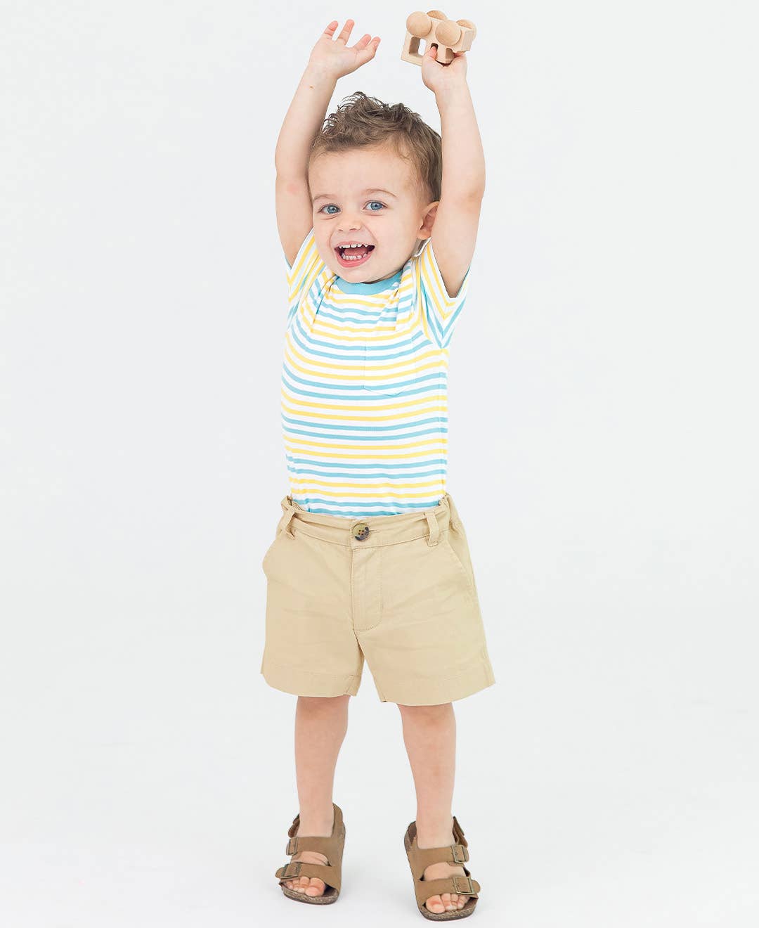 RuffleButts + RuggedButts - Boys Khaki Stretch Chino Shorts