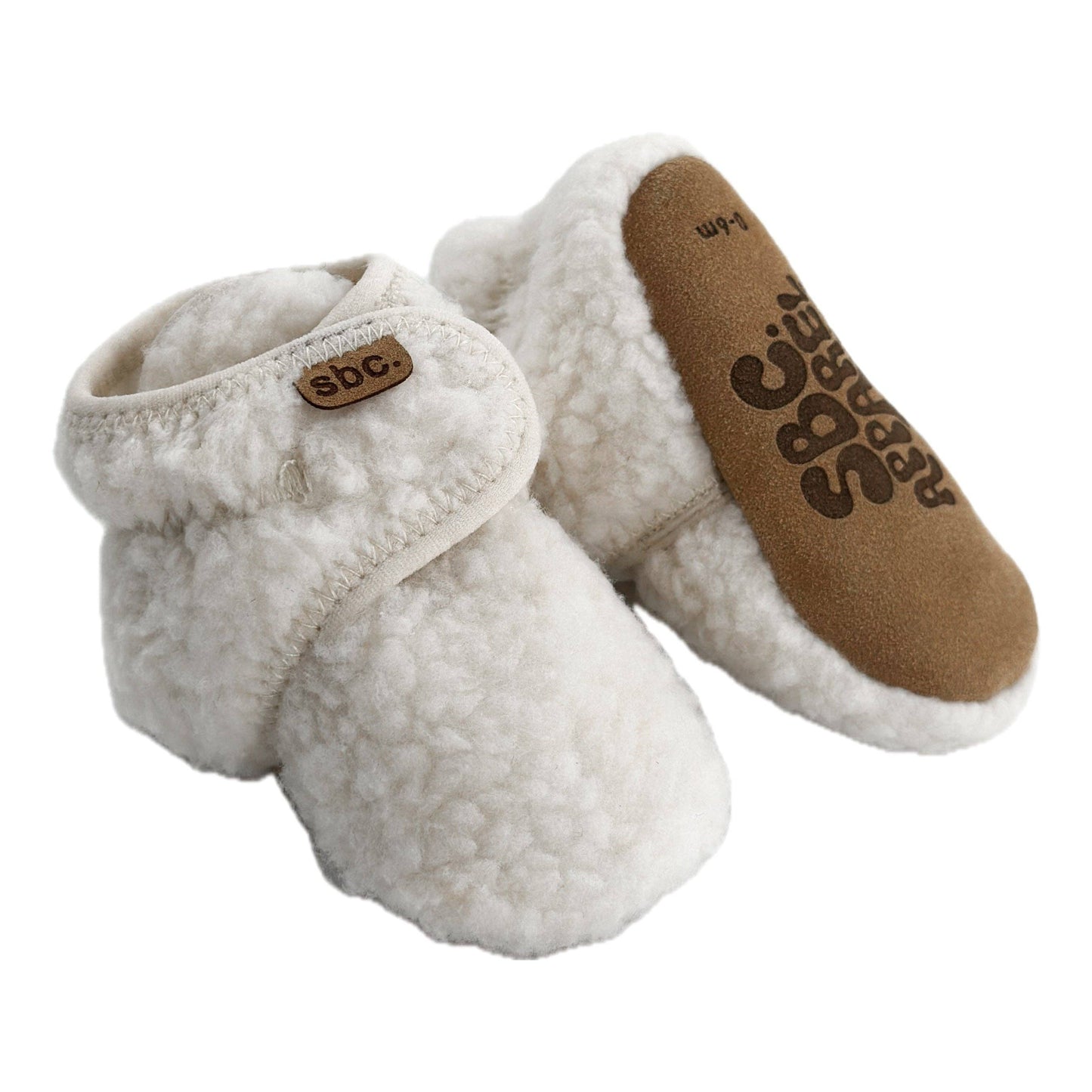 Shore Baby Co. - The Newborn Sherpa Bootie — Vanilla