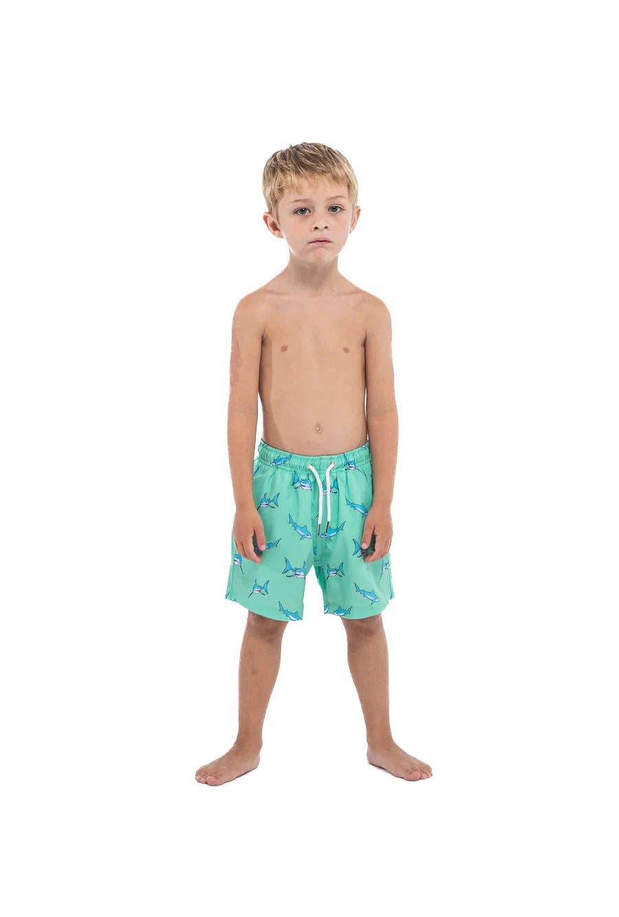 Bermies Swim Trunks - Green Shark