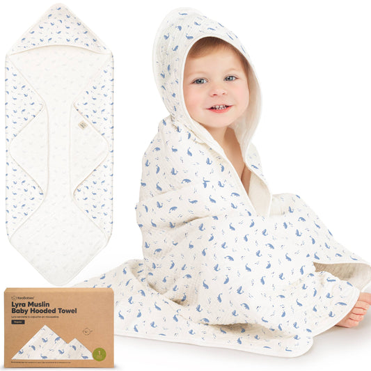 KeaBabies - KeaBabies Lyra Muslin Hooded Towel