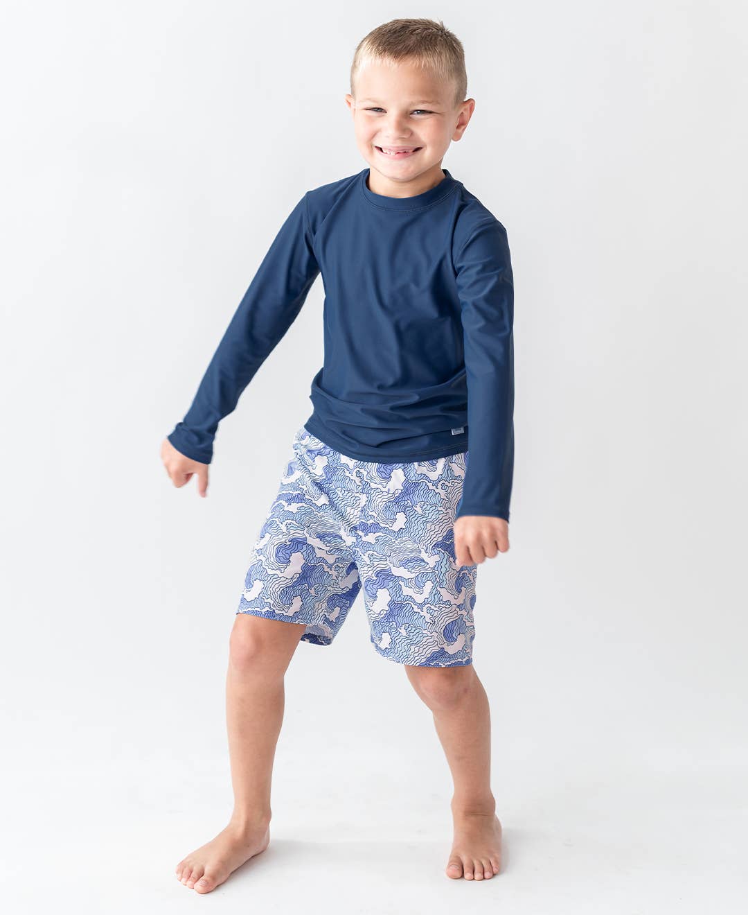 RuffleButts + RuggedButts - Boys Ocean Camo Swim Trunks