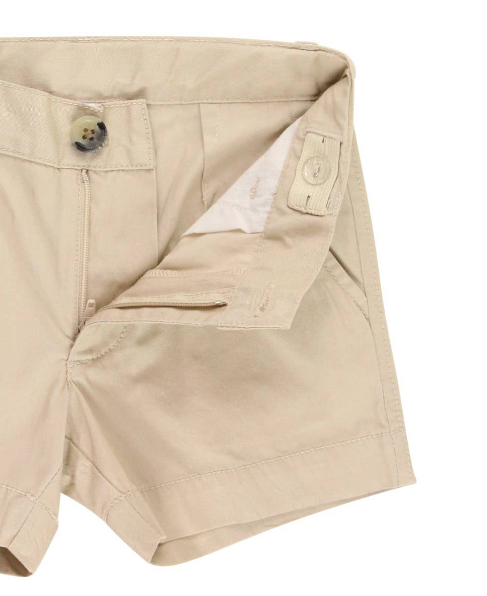 RuffleButts + RuggedButts - Boys Khaki Stretch Chino Shorts