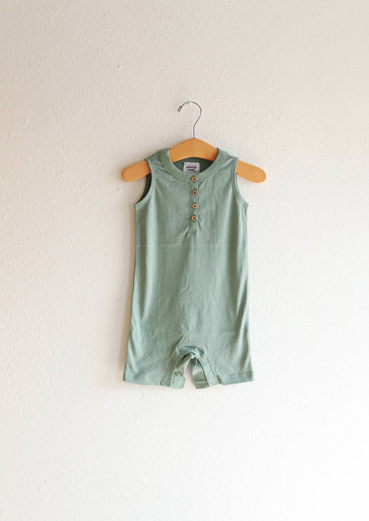 Polished Prints - Green Baby Romper