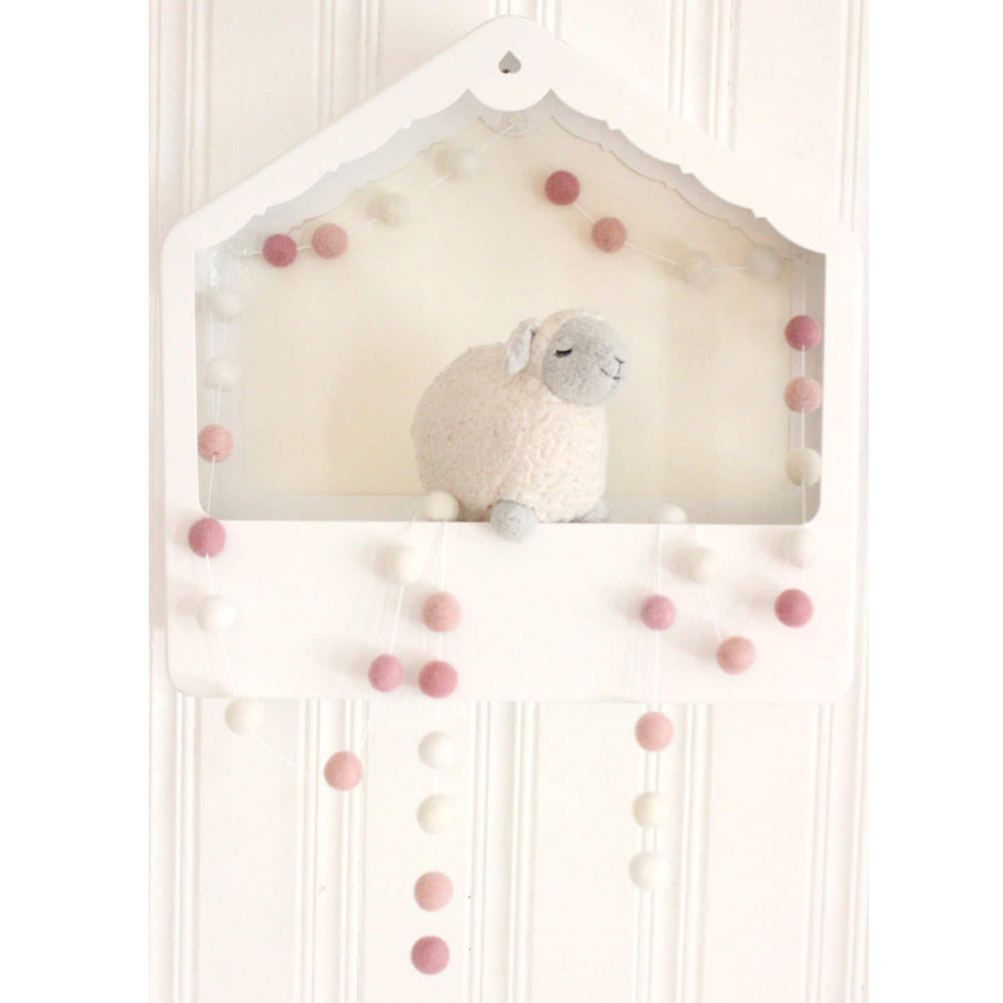 Sheep Farm Felt - Ombre Pink Felt Ball Garland