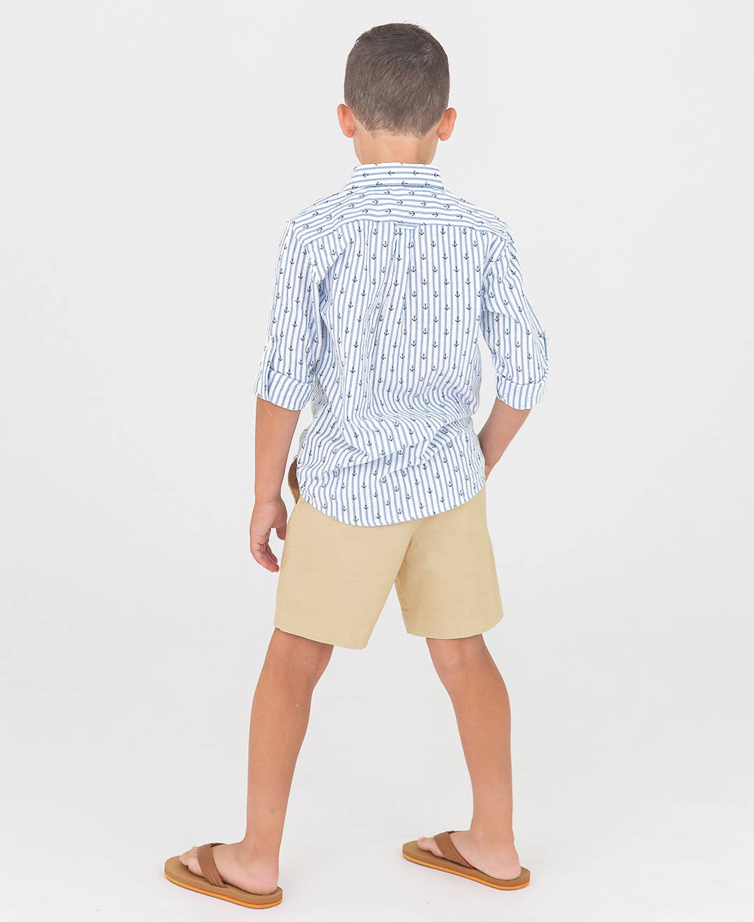 RuffleButts + RuggedButts - Boys Khaki Stretch Chino Shorts