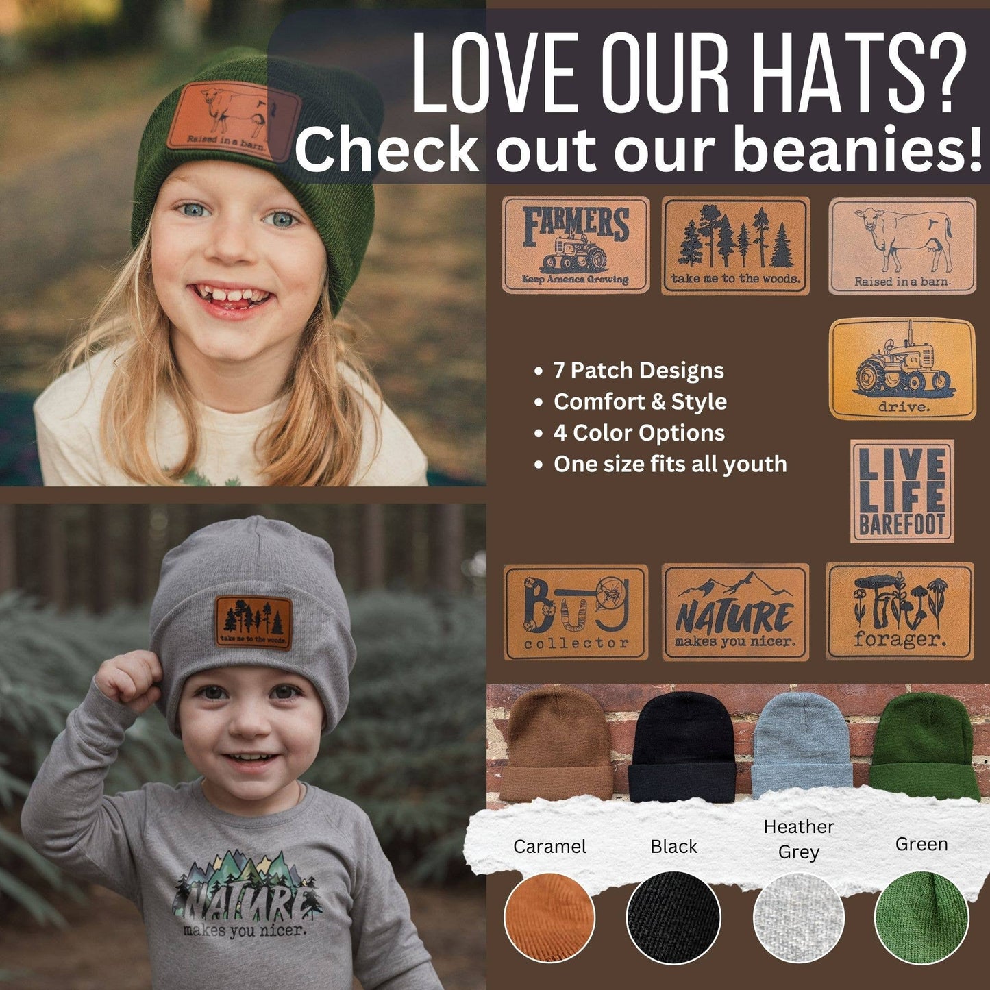 Barefoot Baby - "Live life Barefoot" Trucker Hat for Outdoor Nature Kids