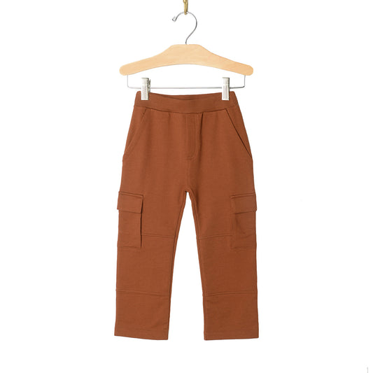 City Mouse Studio- Cargo Pant- Brushed Fleece/Rust