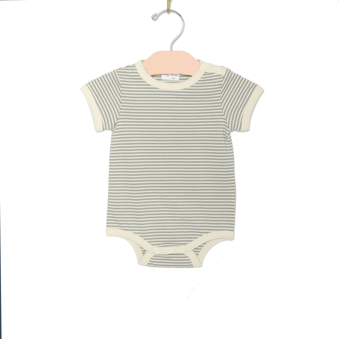 City Mouse Studio- Bodysuit/Onesie Combed Jersey- Steel Stripe