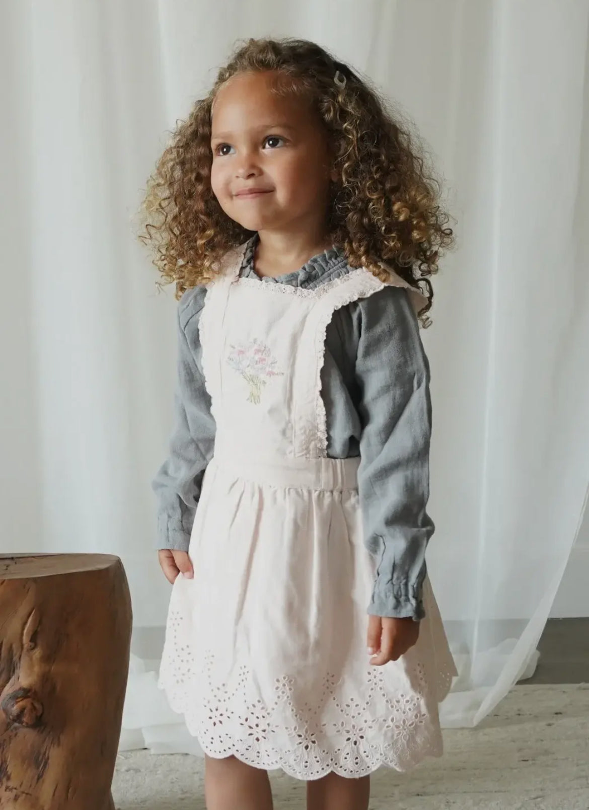 Elea/Corduroy Cotton Pinafore Dress/Primrose