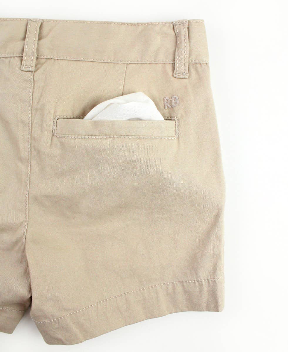 RuffleButts + RuggedButts - Boys Khaki Stretch Chino Shorts