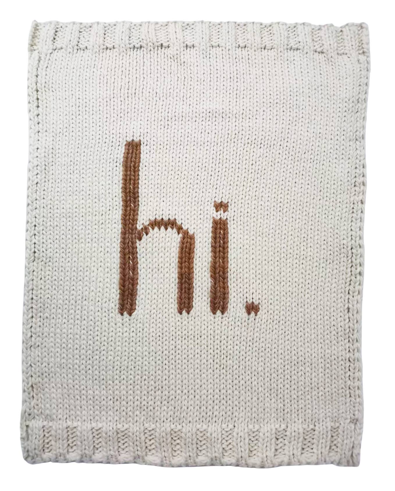 Huggalugs - Hi. Hand Knit Blanket Pecan