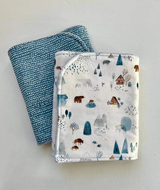 Port & Starbird - Winter Forest Burp Cloth, set of 2