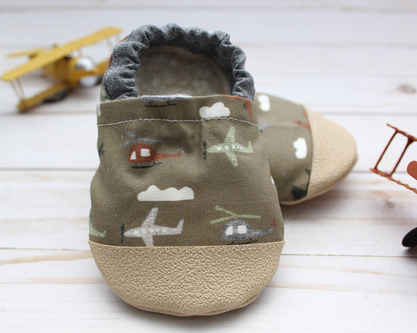 Scooter Booties - Airplane Baby Shoes