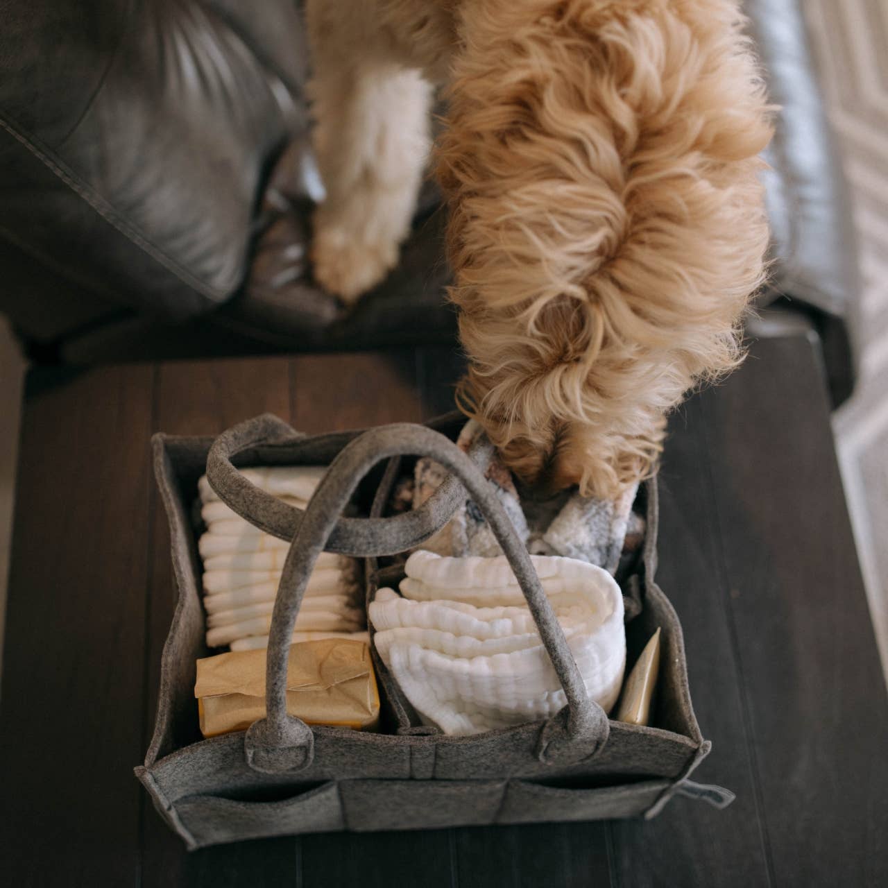 Parker Baby Co. - Diaper Caddy in Peppercorn