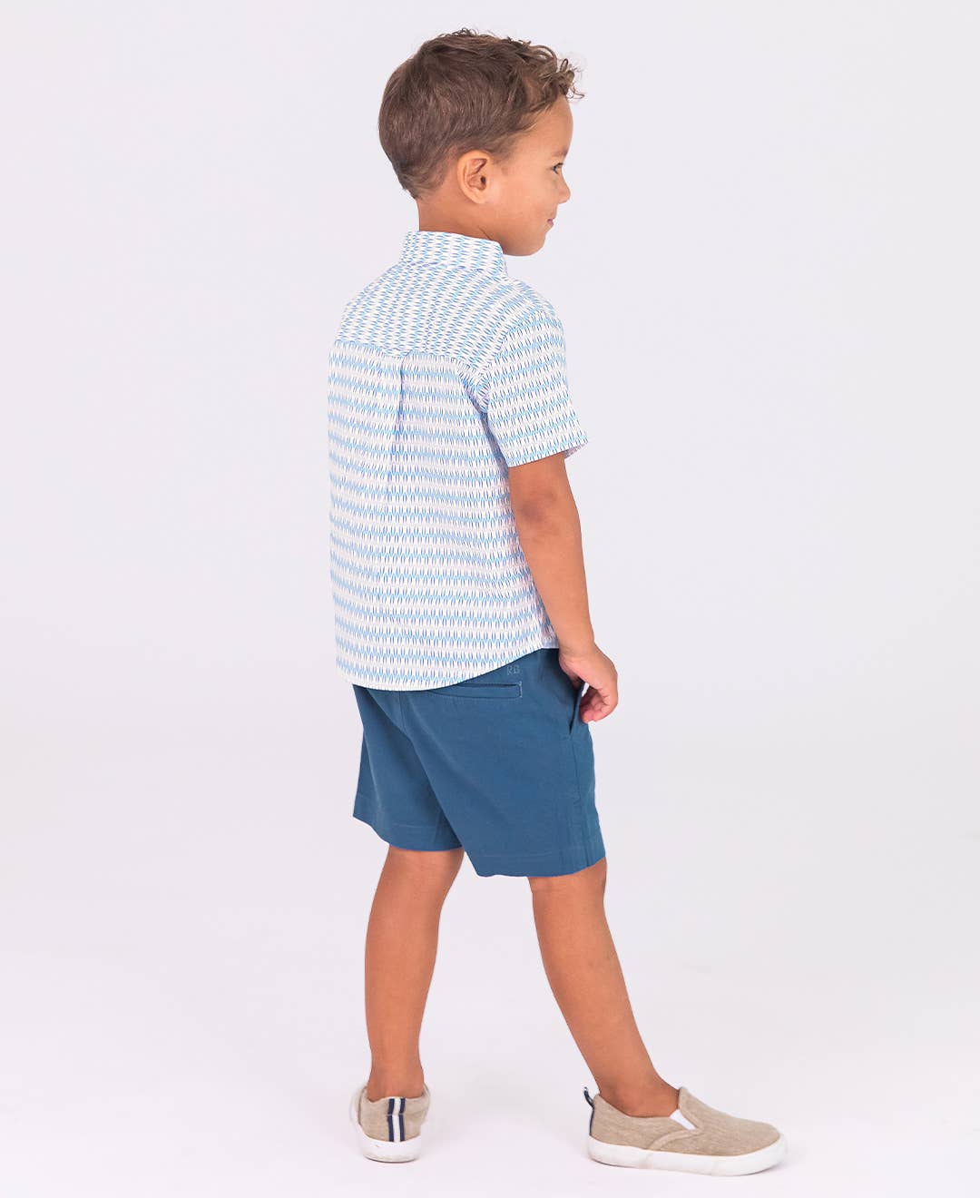 RuffleButts + RuggedButts - Boys Indigo Stretch Chino Shorts