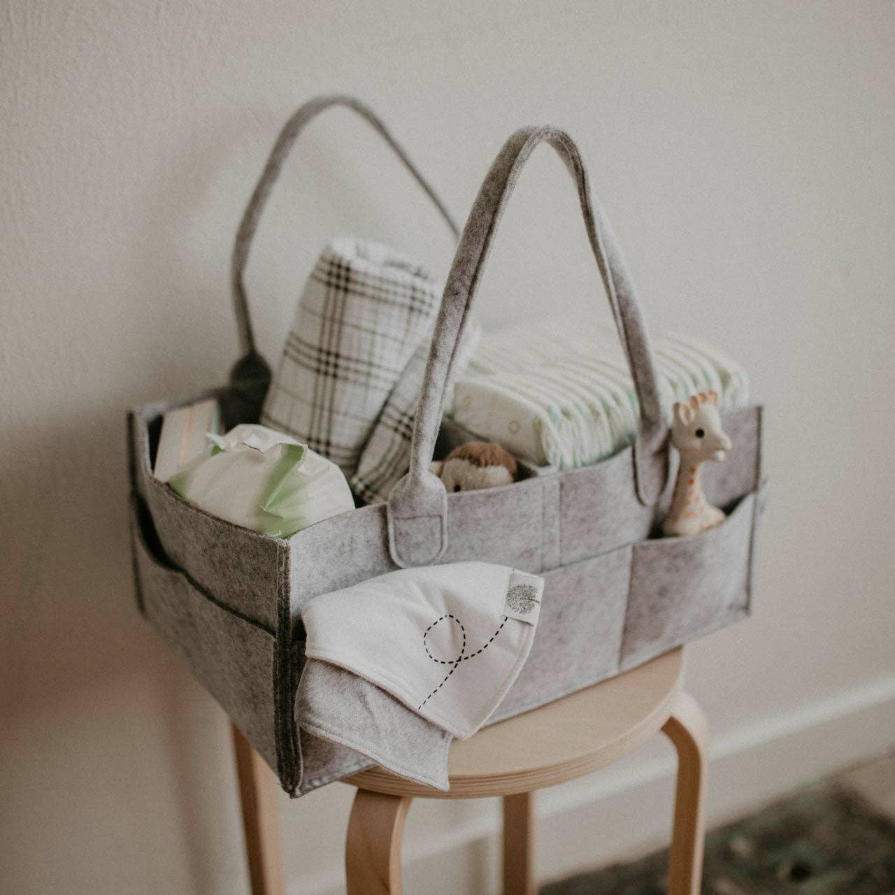 Parker Baby Co. - Diaper Caddy in White